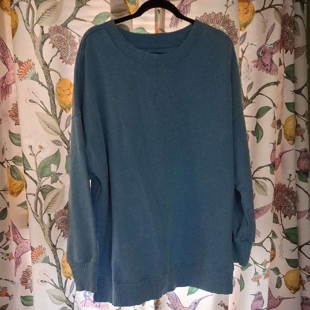 SO Teal Crewneck Pullover Sweater